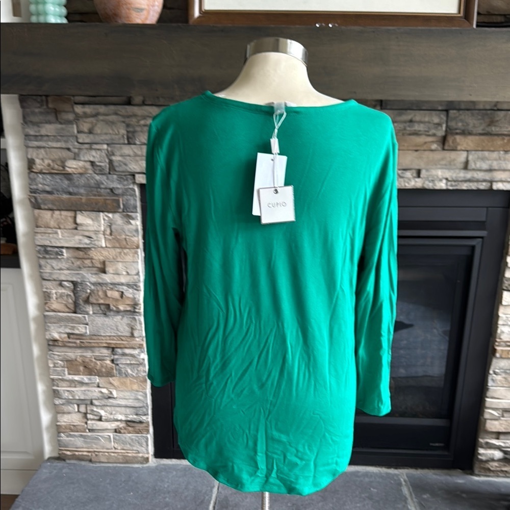Cupio Vibrant Green Women's Blouse - Picture 3 of 10